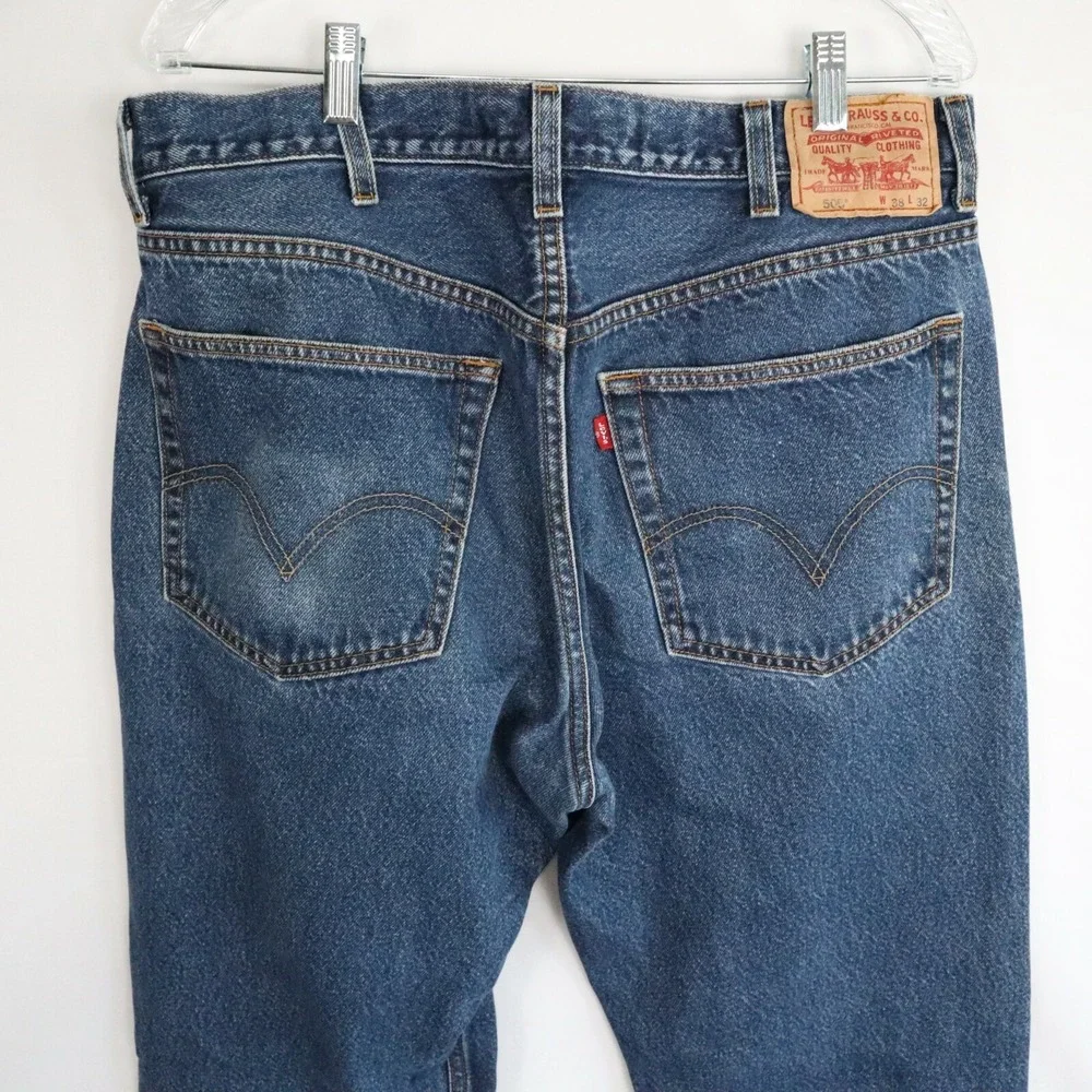 Vtg Levi's 505‎ Jeans Mens 38x32 Regular Fit 5-Pocket Cotton Denim Blue